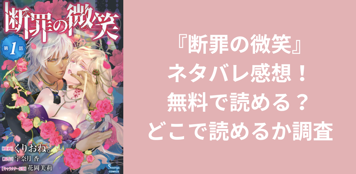 『断罪の微笑』ネタバレ感想！無料で読める？どこで読めるか調査